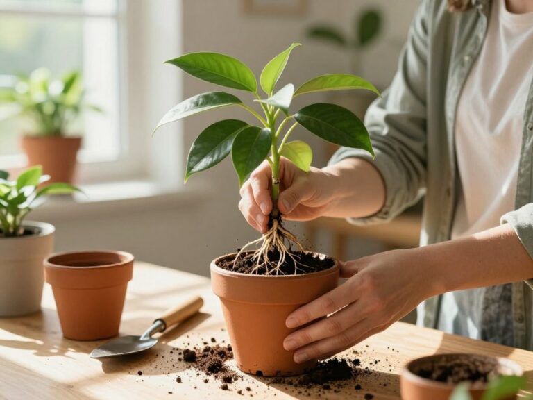 how to repot indoor plants