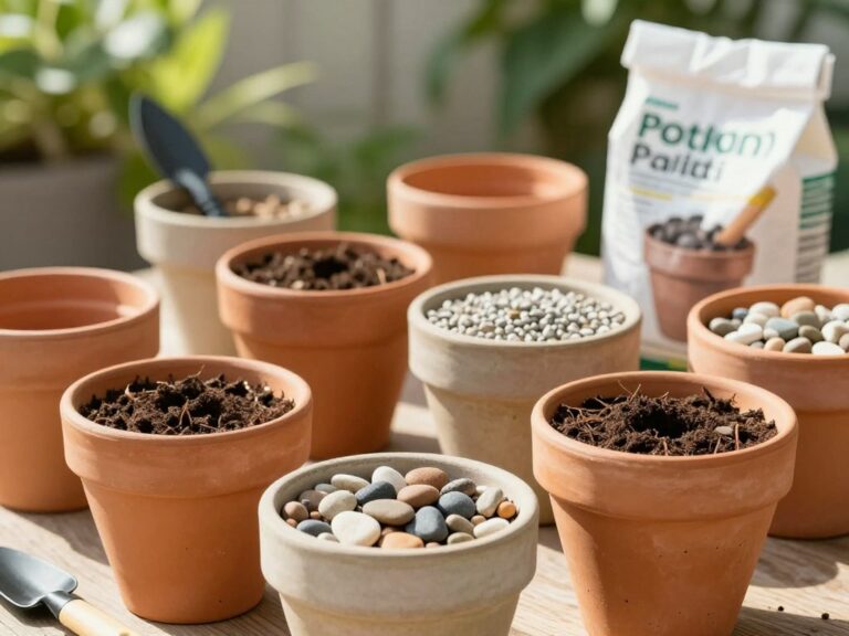 improve drainage in plant pots