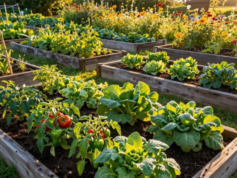 vegetable garden sunlight