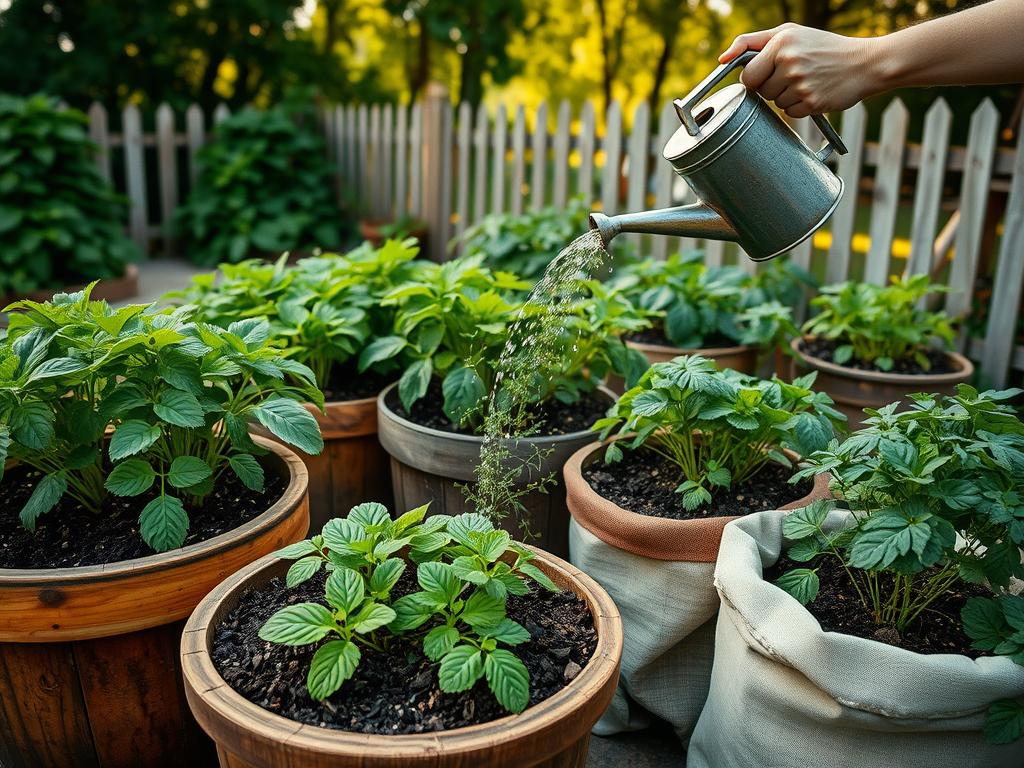 grow potatoes in containers grow potatoes in containers