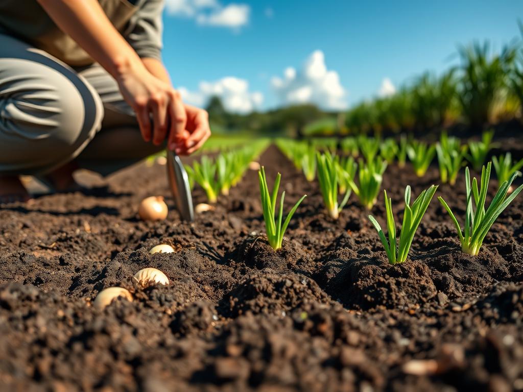 planting onions planting onions